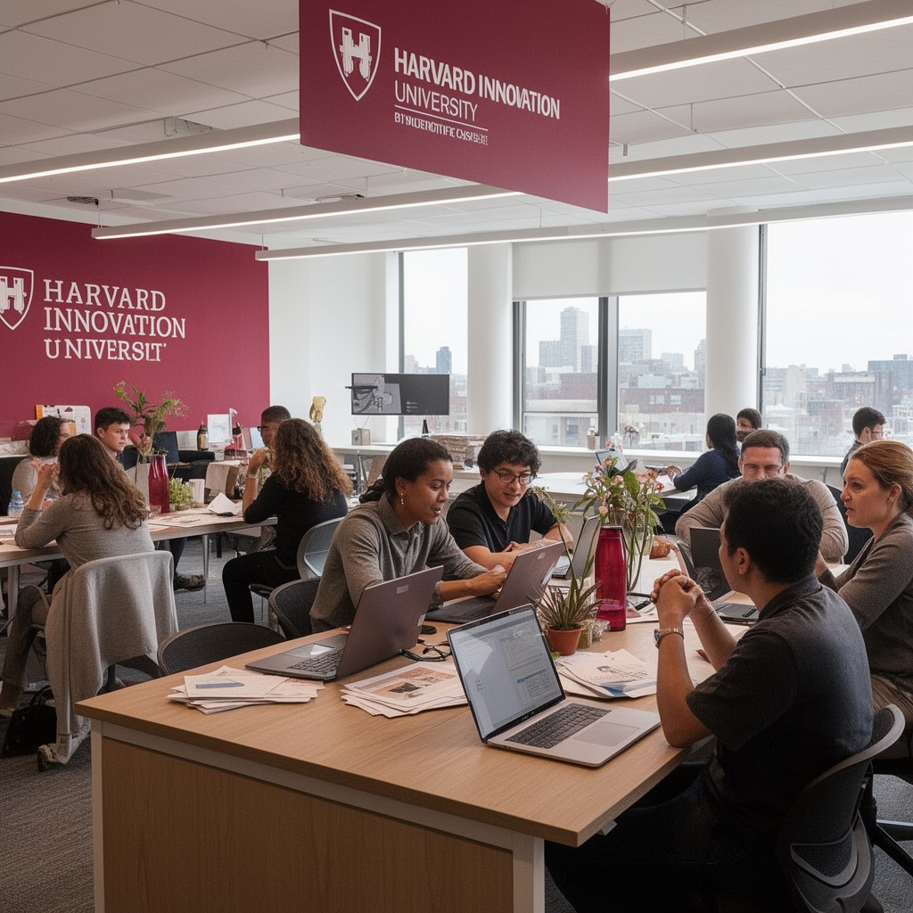 AI-generated illustration of Harvard Innovation Labs (in collaboration with Harvard University)