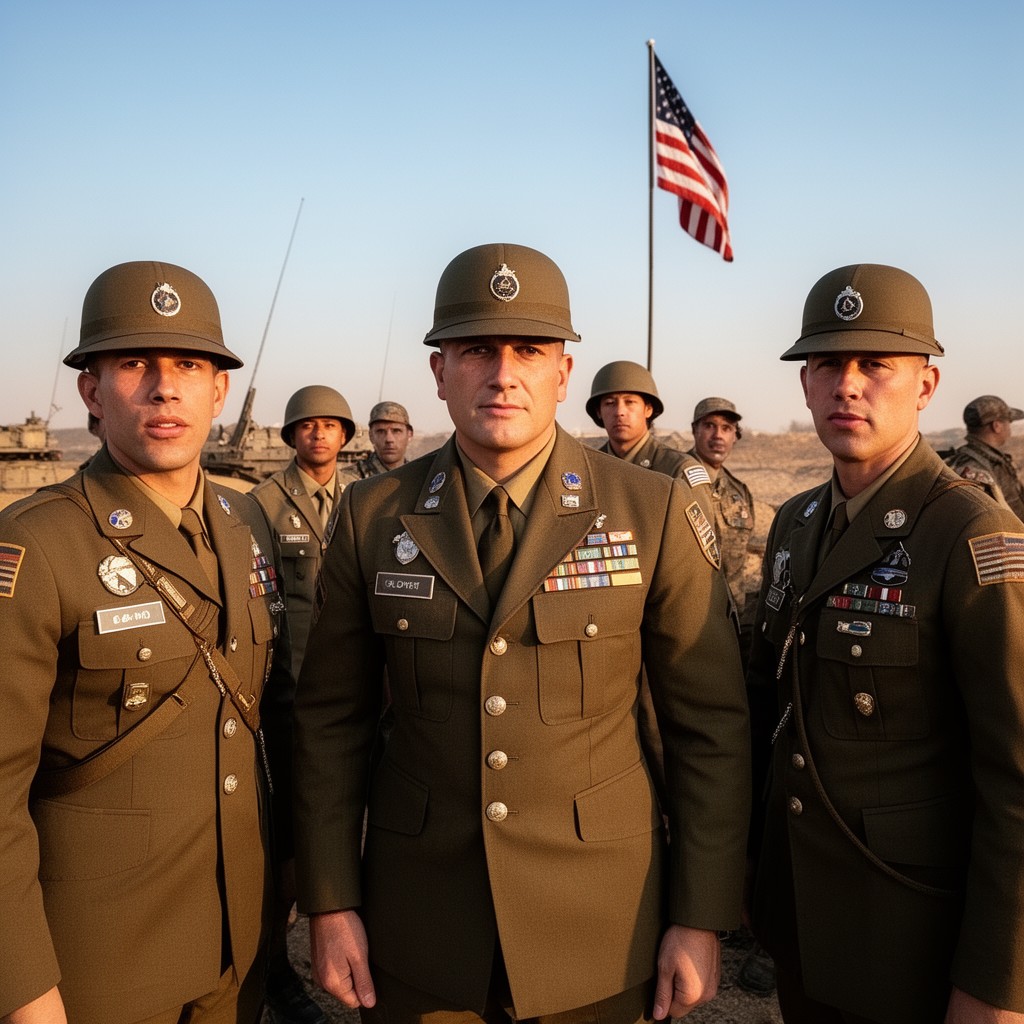 AI-generated illustration of U.S. Army officers