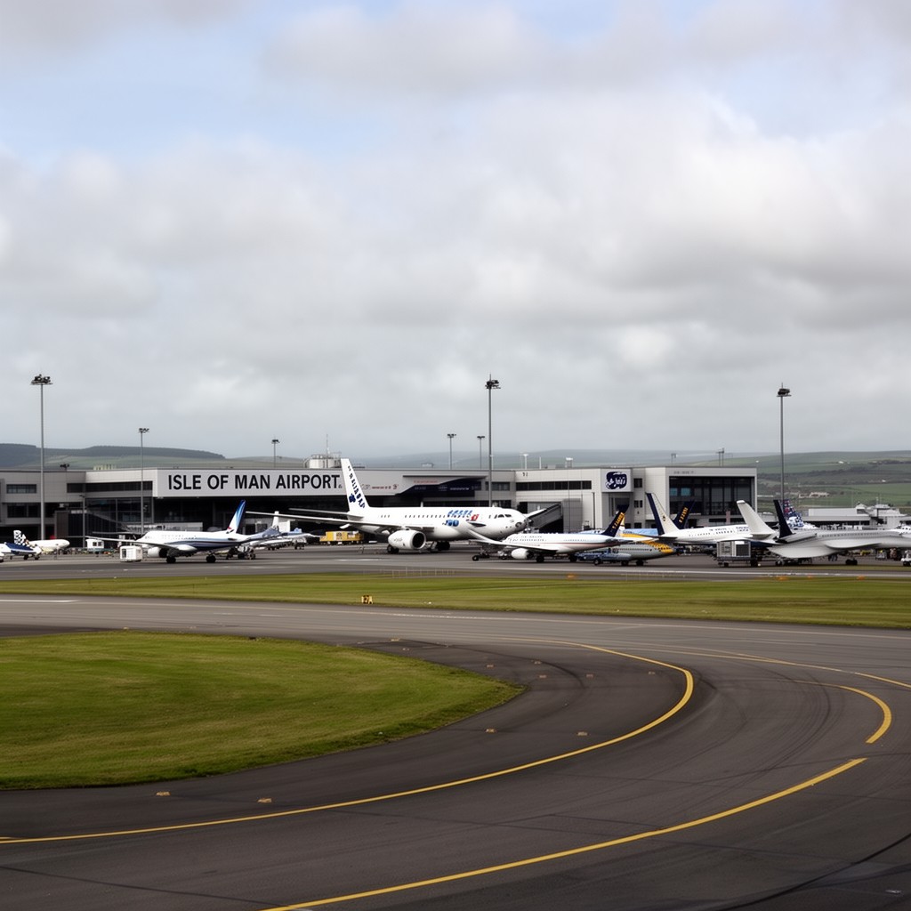 AI-generated illustration of Isle of Man Airport