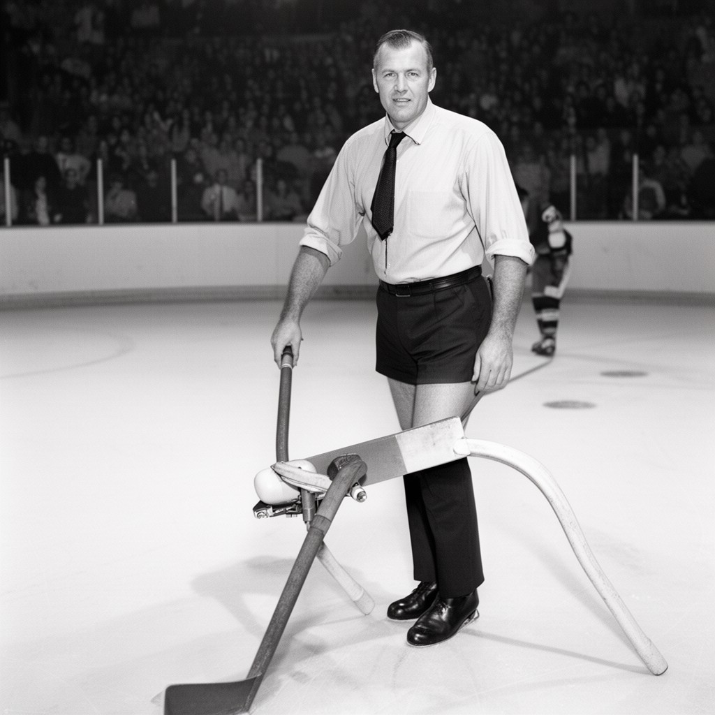AI-generated illustration of Gordie Howe