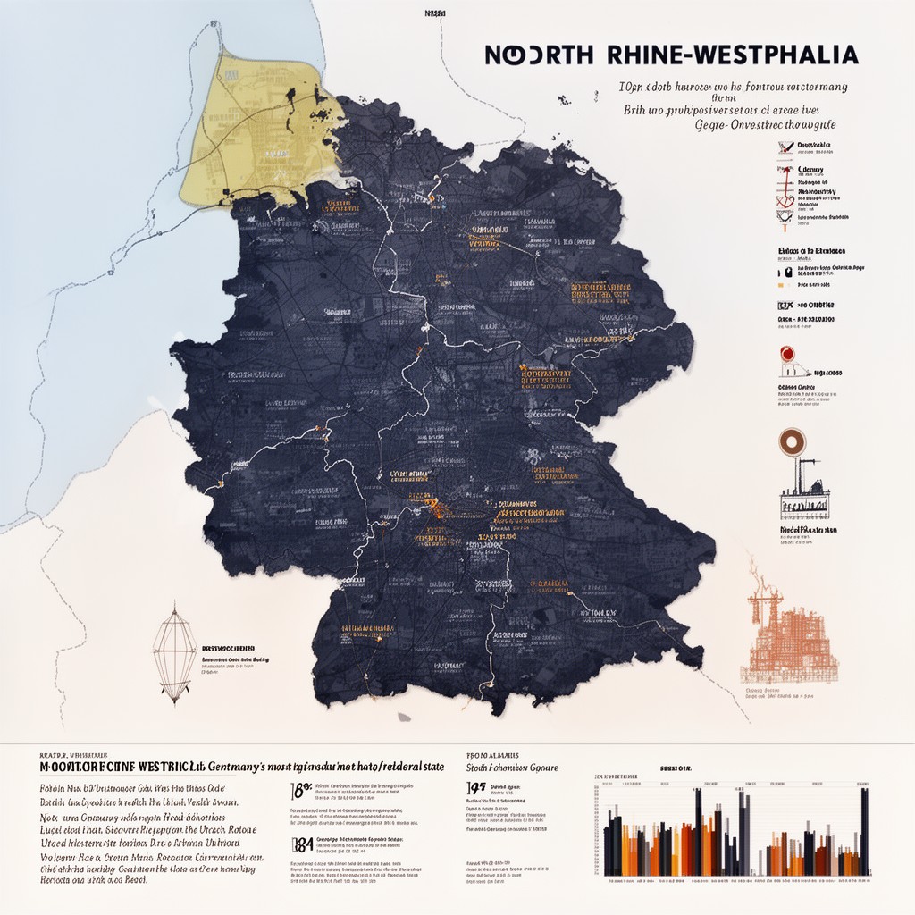 AI-generated illustration of North Rhine-Westphalia