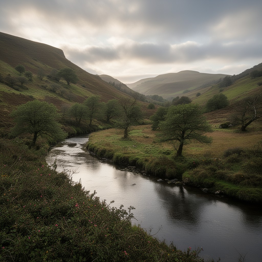 AI-generated illustration of River Almond