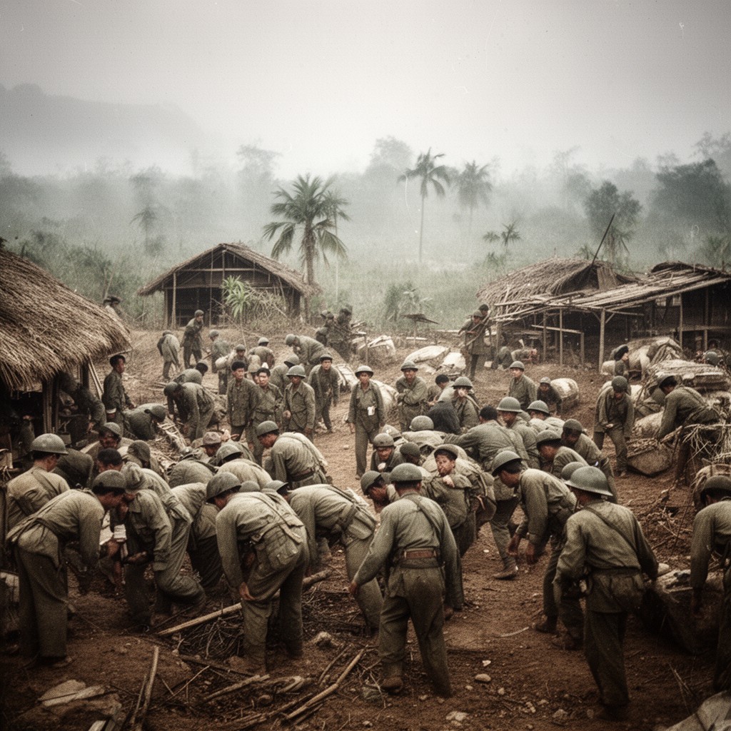AI-generated illustration of First Indochina War