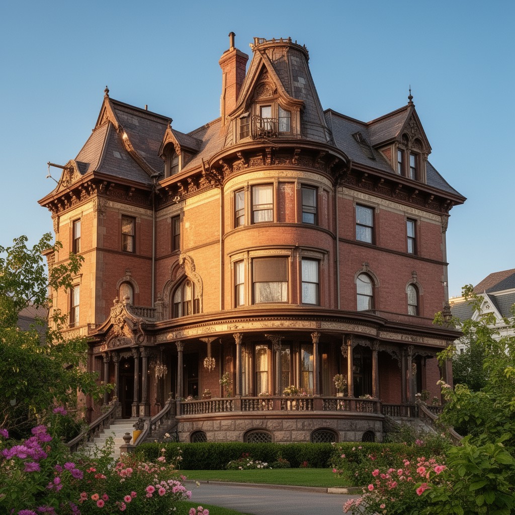 AI-generated illustration of Victoria Mansion