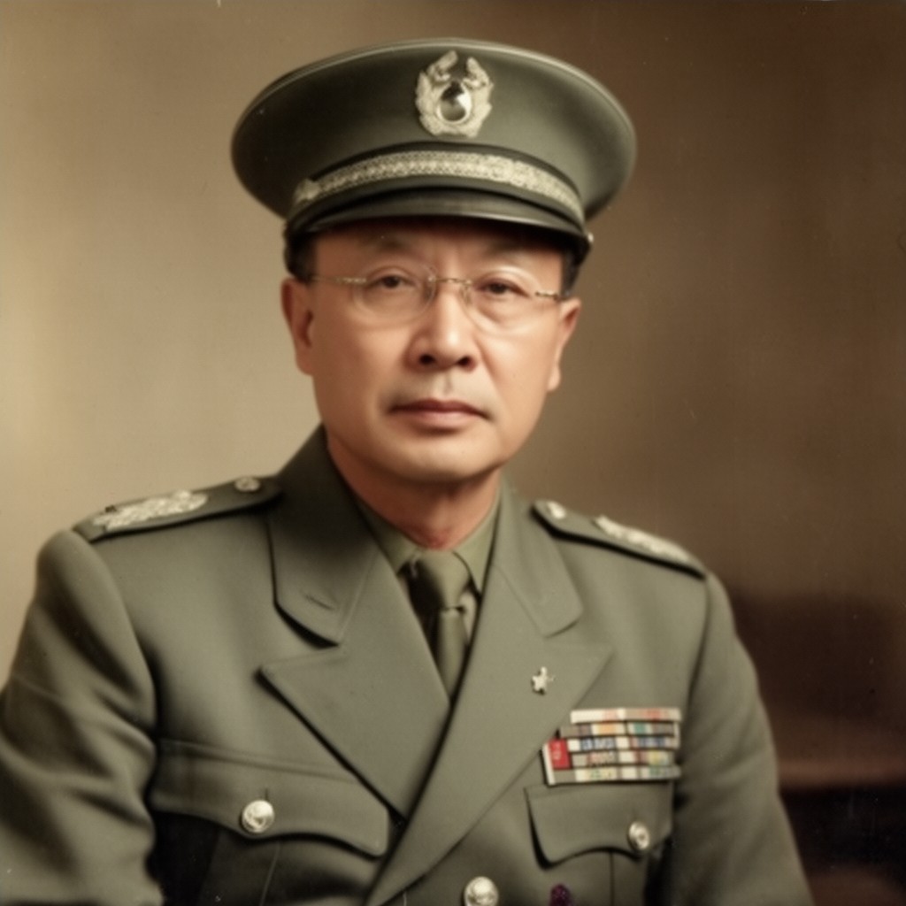 AI-generated illustration of He Yingqin
