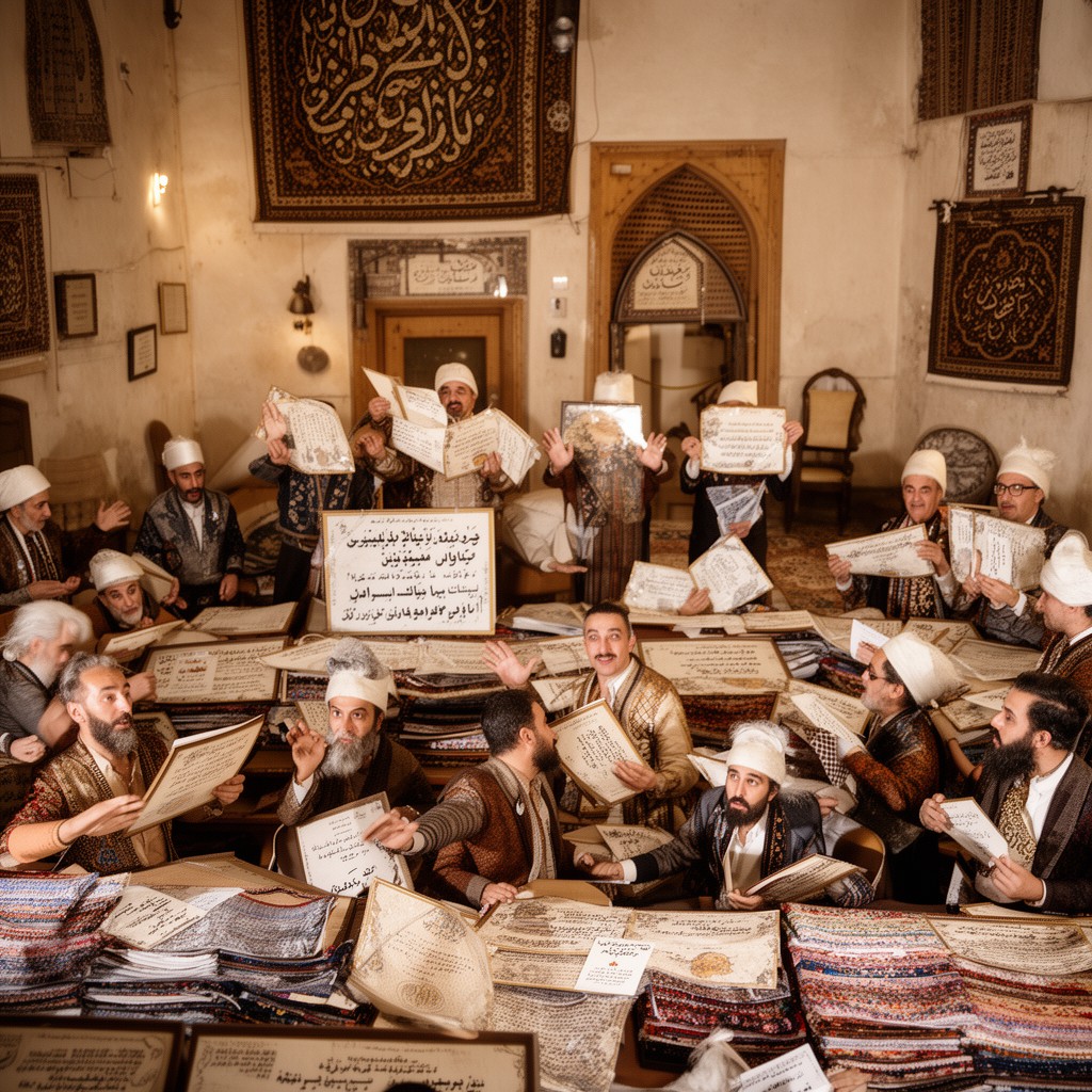 AI-generated illustration of Bukharan Jews