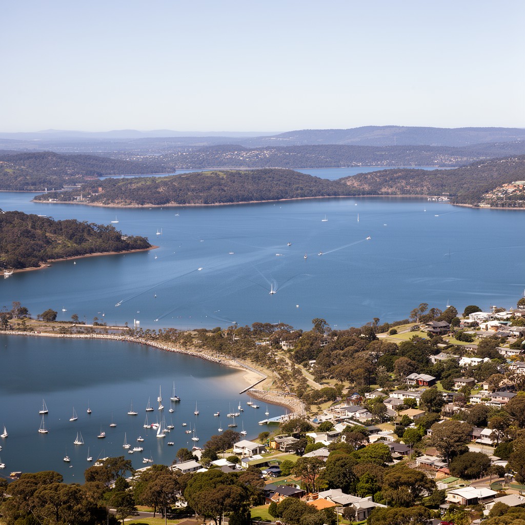 AI-generated illustration of Lake Macquarie