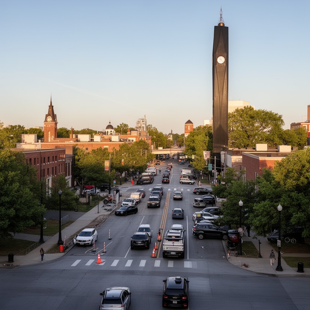 AI-generated illustration of Urbana, Illinois, United States