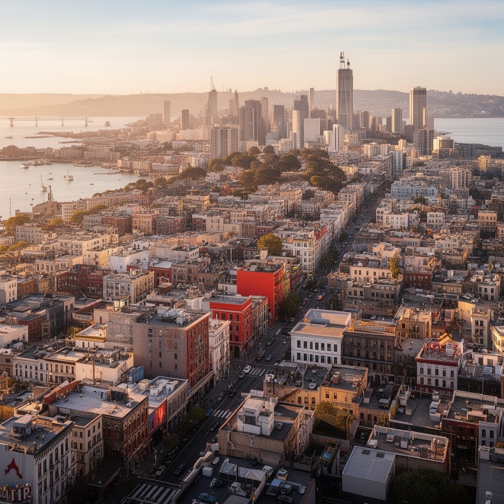 AI-generated illustration of Northeast San Francisco