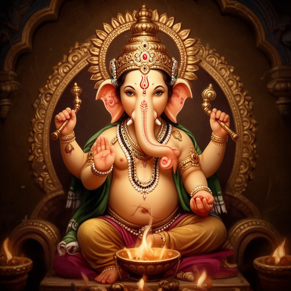 AI-generated illustration of Ganesha