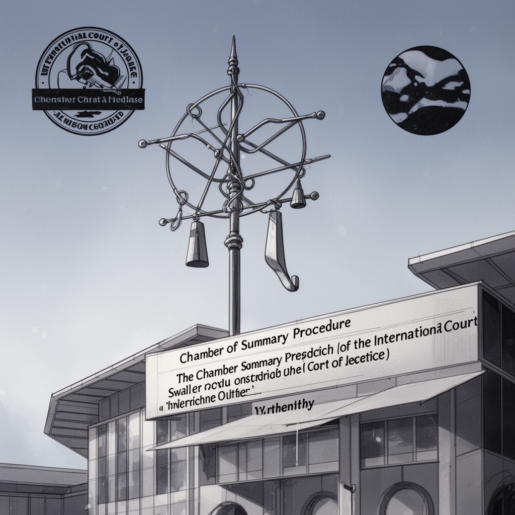 AI-generated illustration of Chamber of Summary Procedure of the International Court of Justice