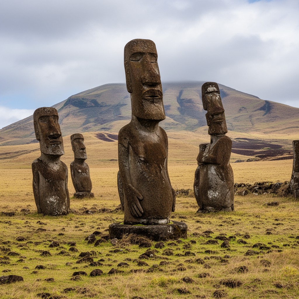 AI-generated illustration of Easter Island