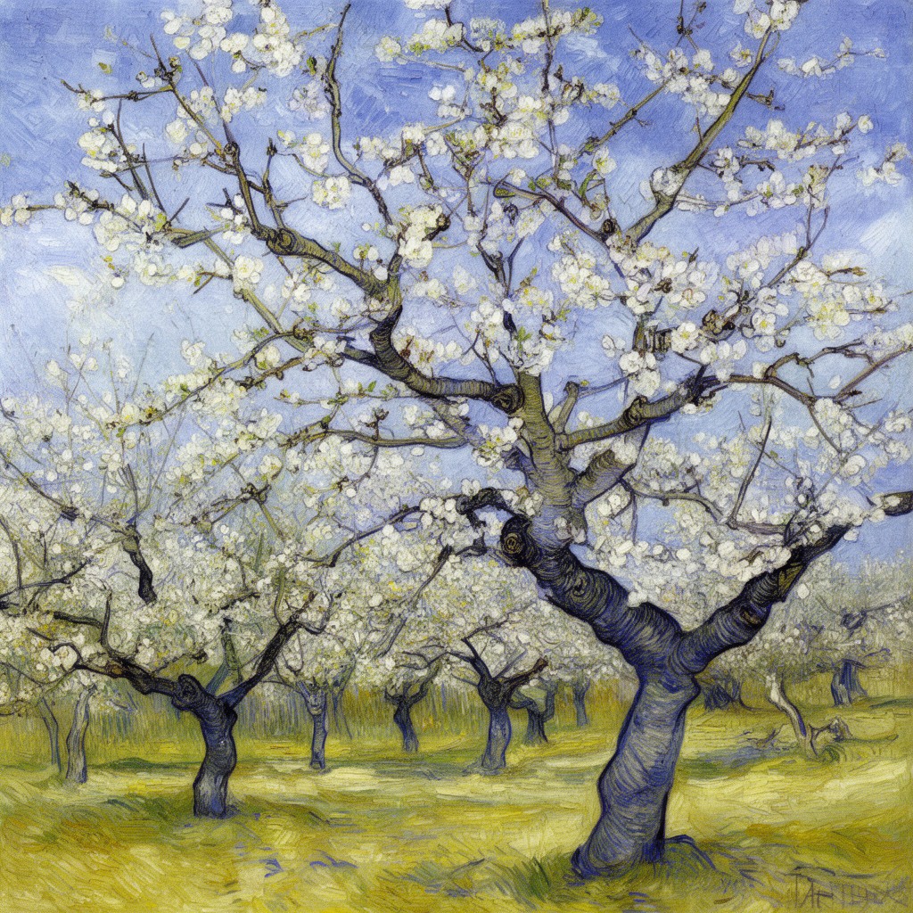 AI-generated illustration of Almond Blossoms