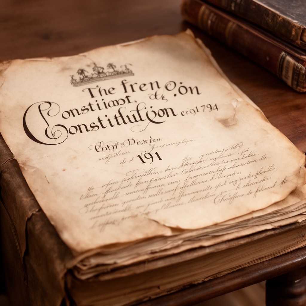 AI-generated illustration of French Constitution of 1791