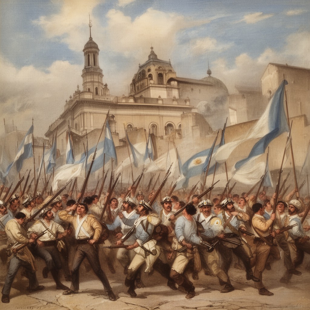 AI-generated illustration of Argentine War of Independence