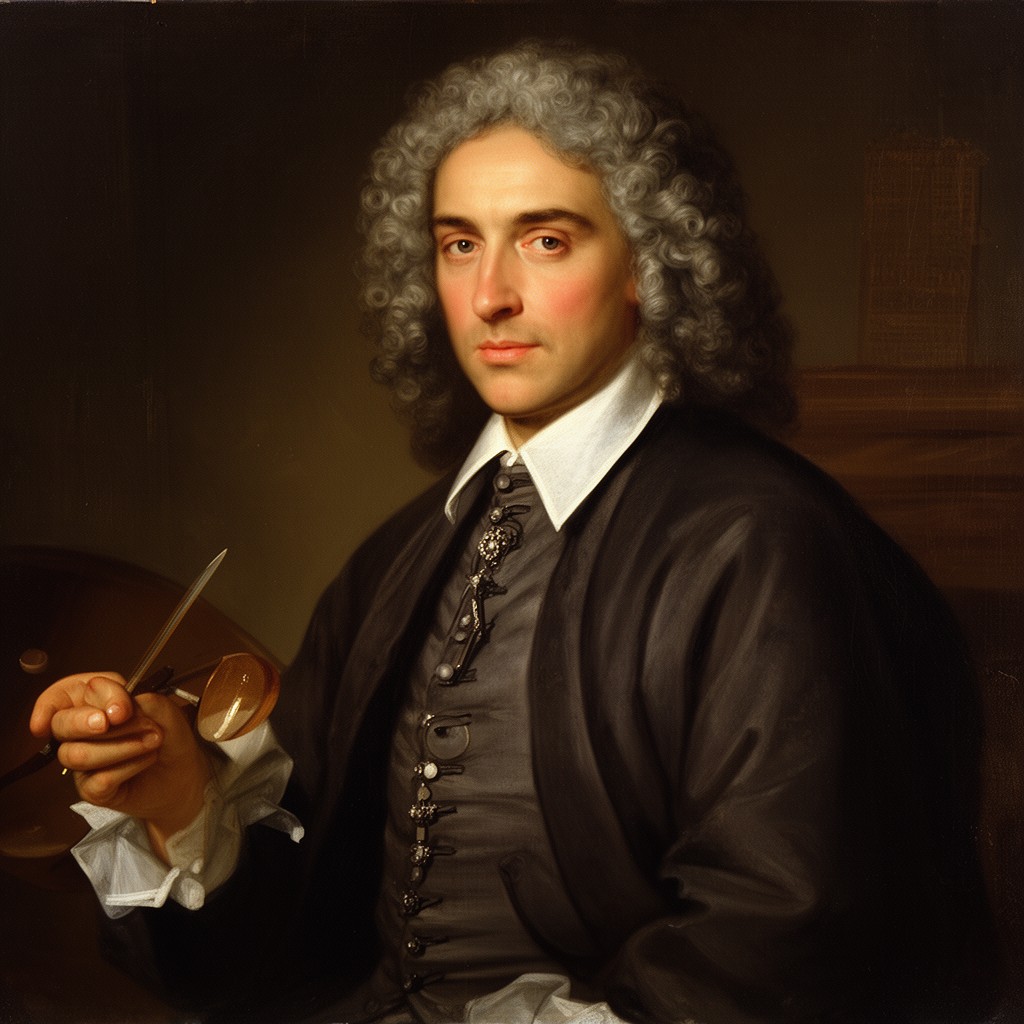 AI-generated illustration of Robert Boyle