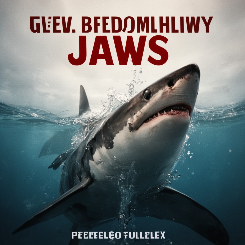 AI-generated illustration of Jaws (novel)