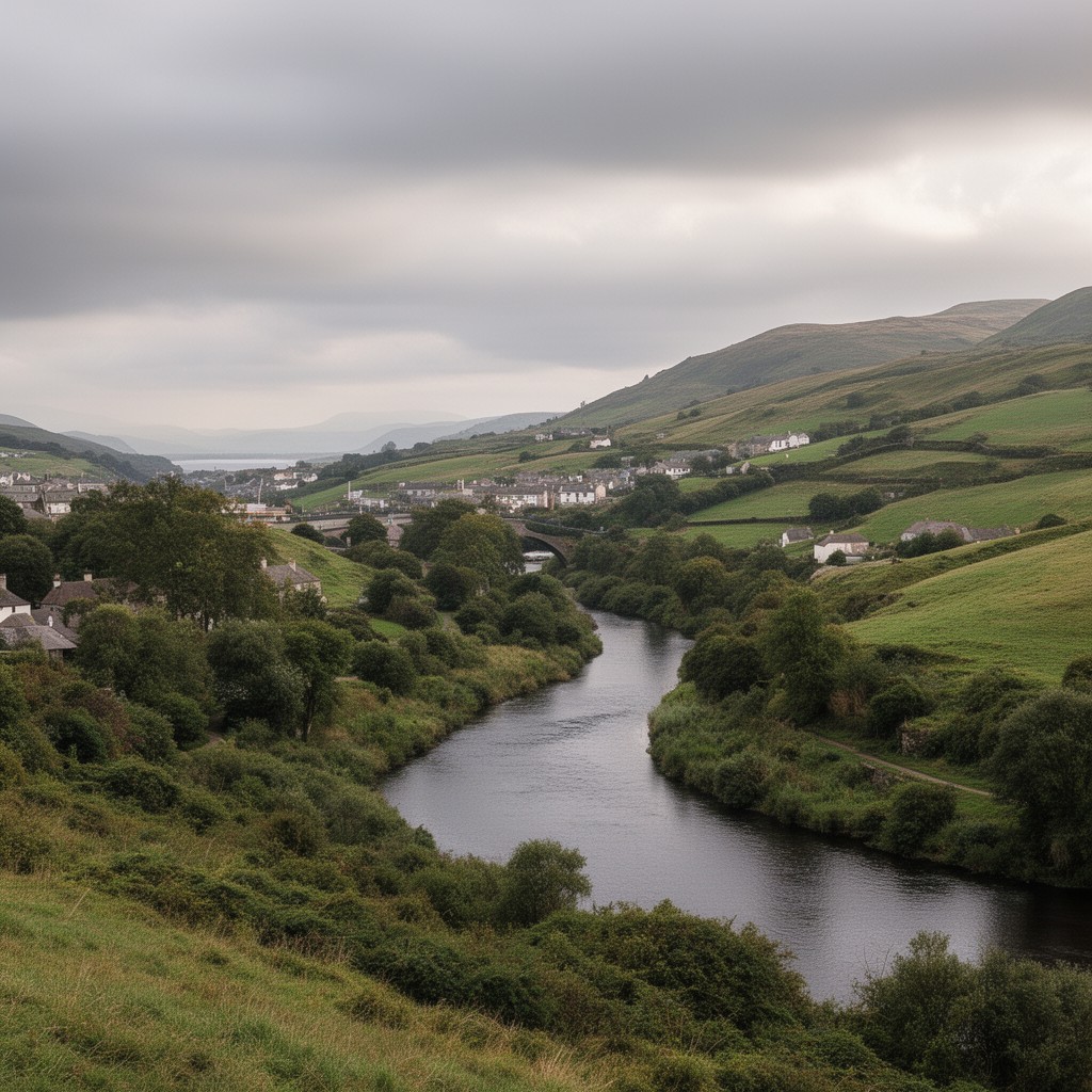 AI-generated illustration of River Esk