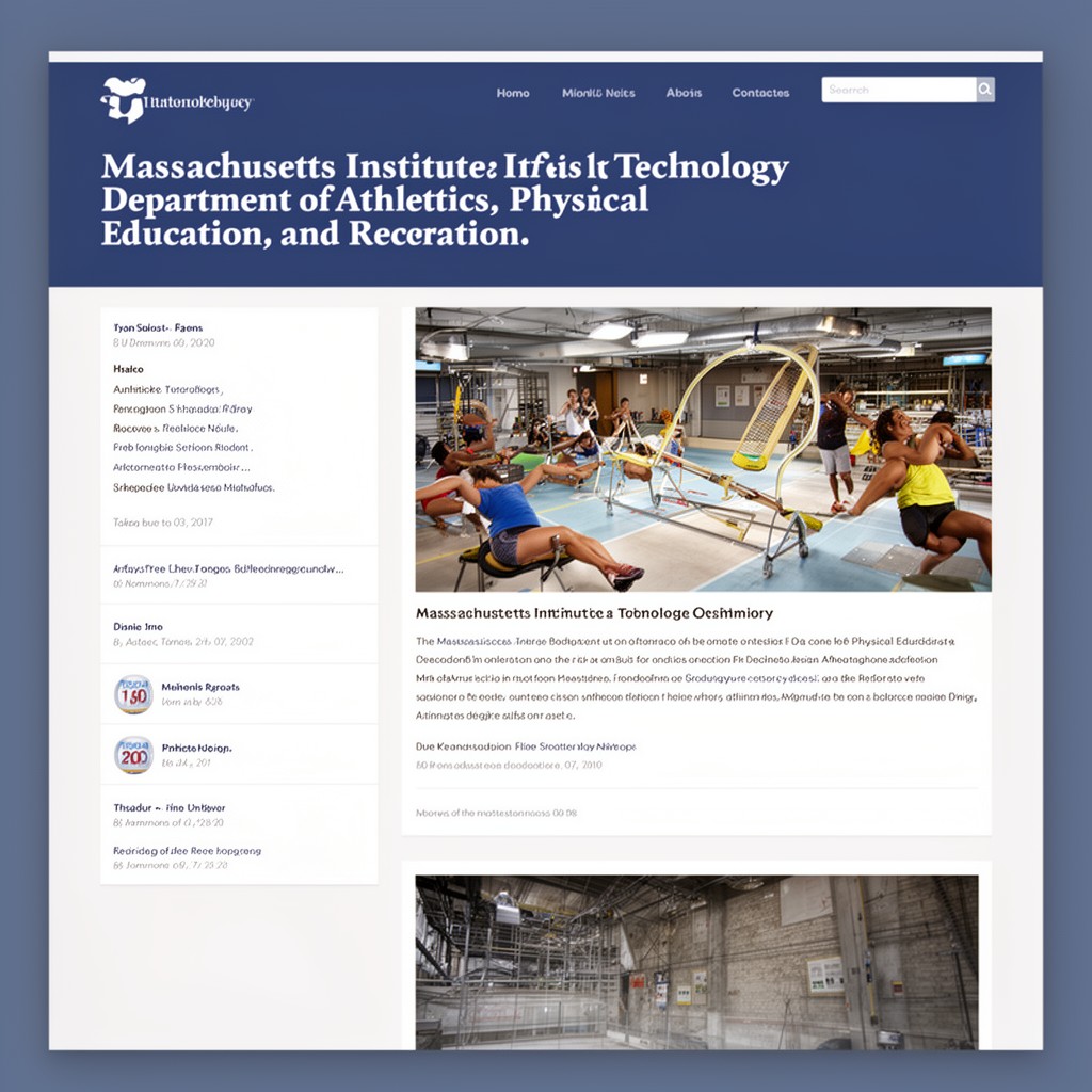 AI-generated illustration of Massachusetts Institute of Technology Department of Athletics, Physical Education, and Recreation