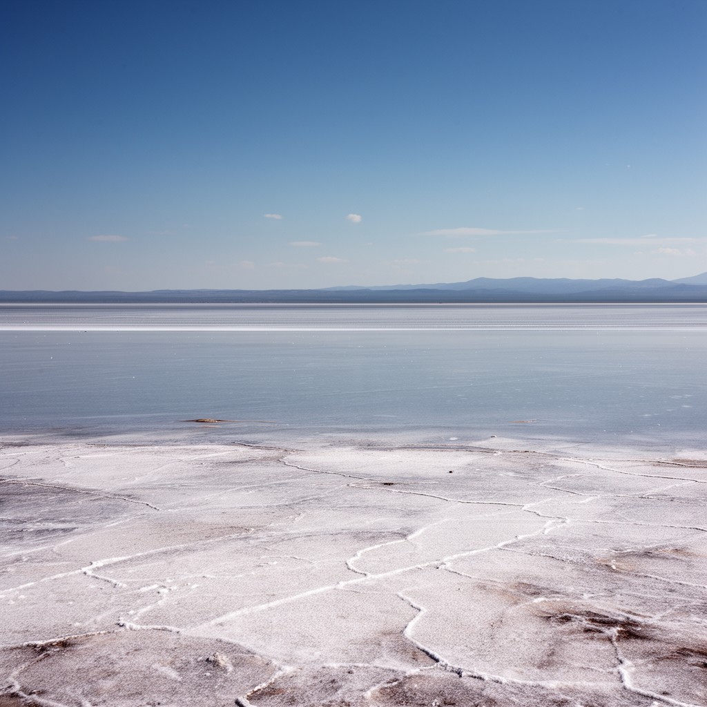 AI-generated illustration of Great Salt Lake