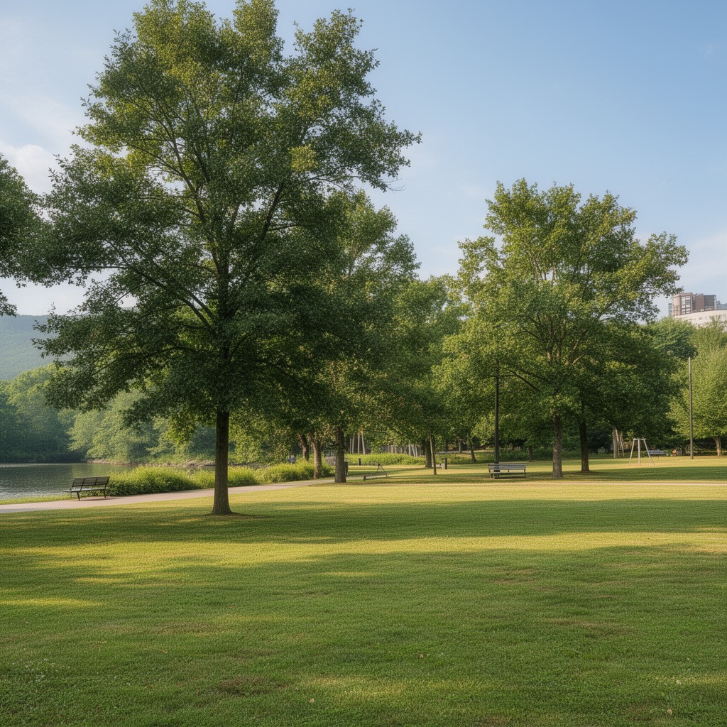AI-generated illustration of Riverside Park