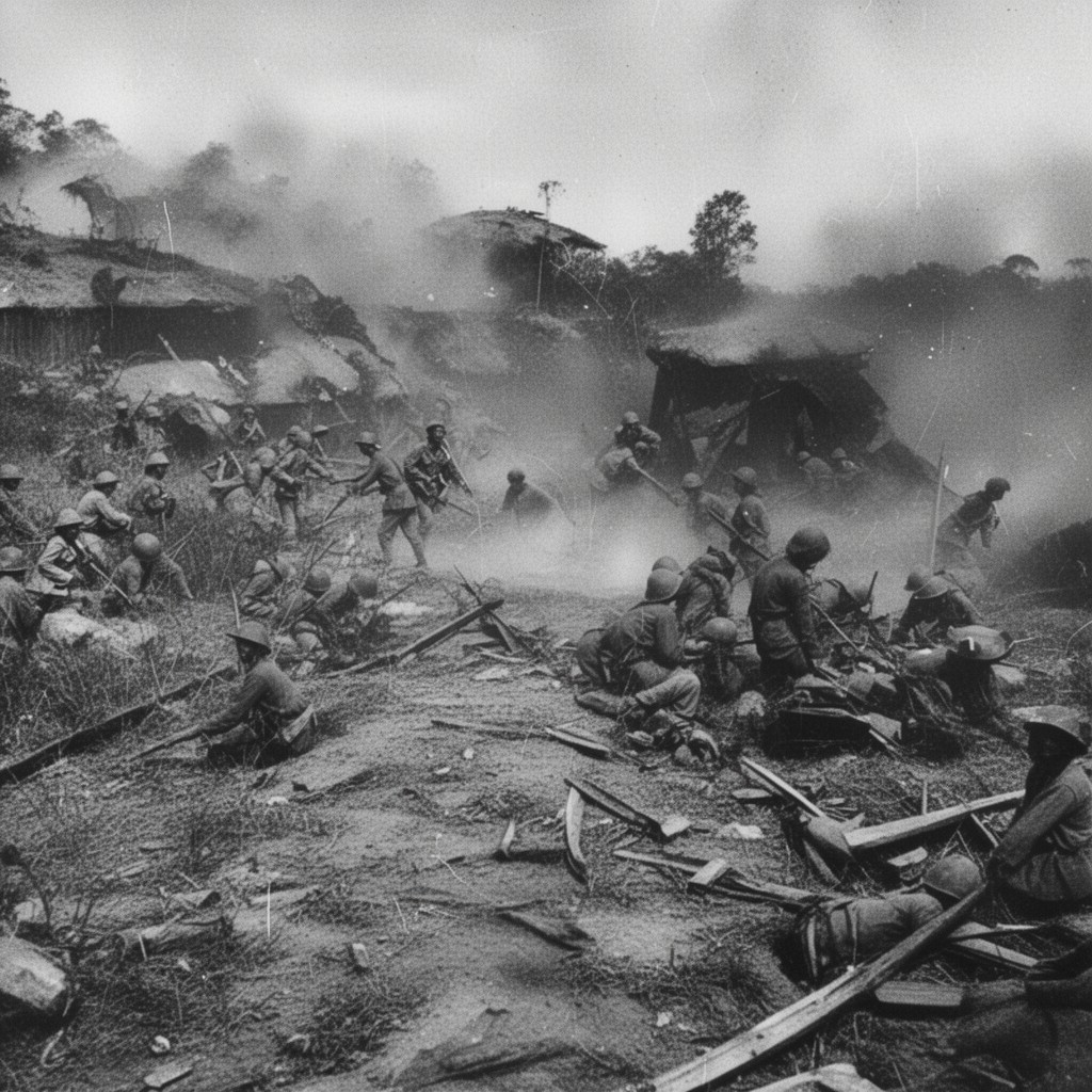 AI-generated illustration of Battle of Dien Bien Phu