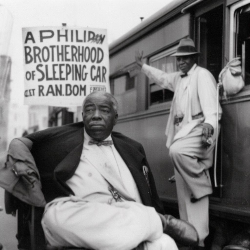 AI-generated illustration of A. Philip Randolph