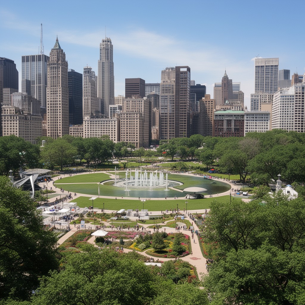 AI-generated illustration of Grant Park