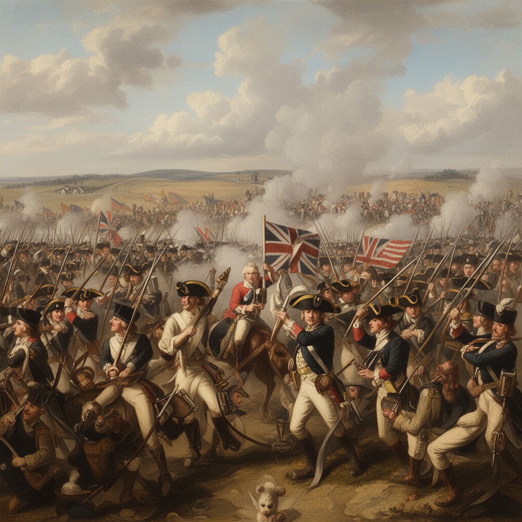AI-generated illustration of Battle of Dettingen