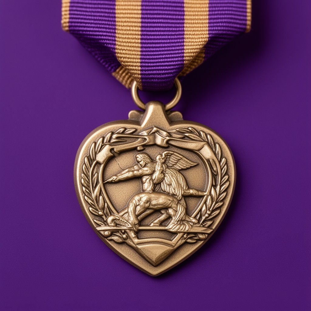 AI-generated illustration of Purple Heart