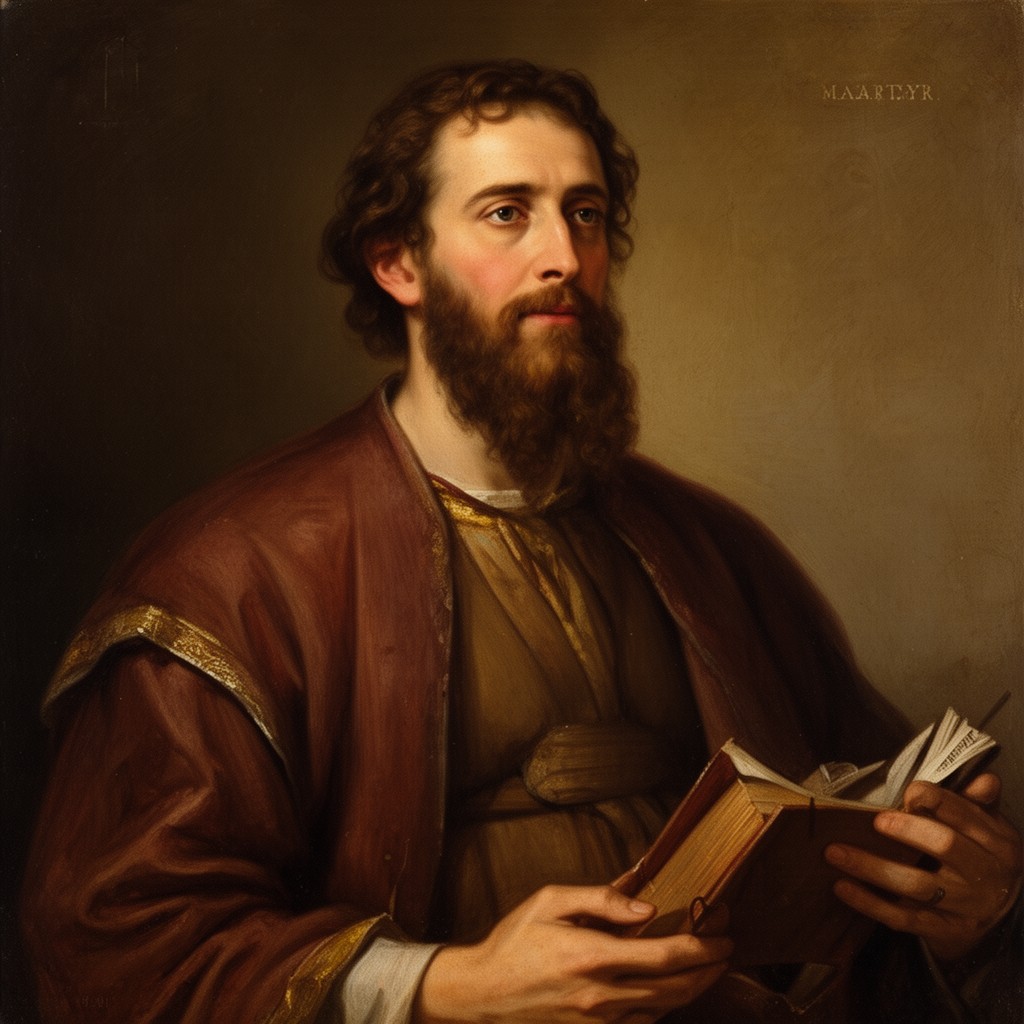 AI-generated illustration of Justin Martyr