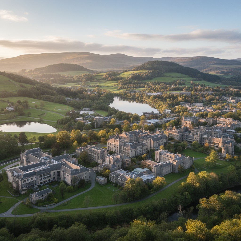 AI-generated illustration of University of Stirling