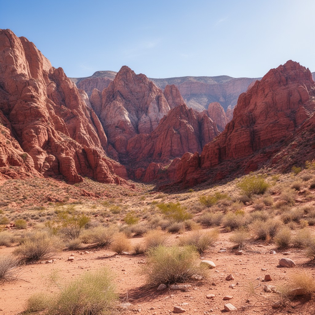 AI-generated illustration of Red Rock Canyon National Conservation Area