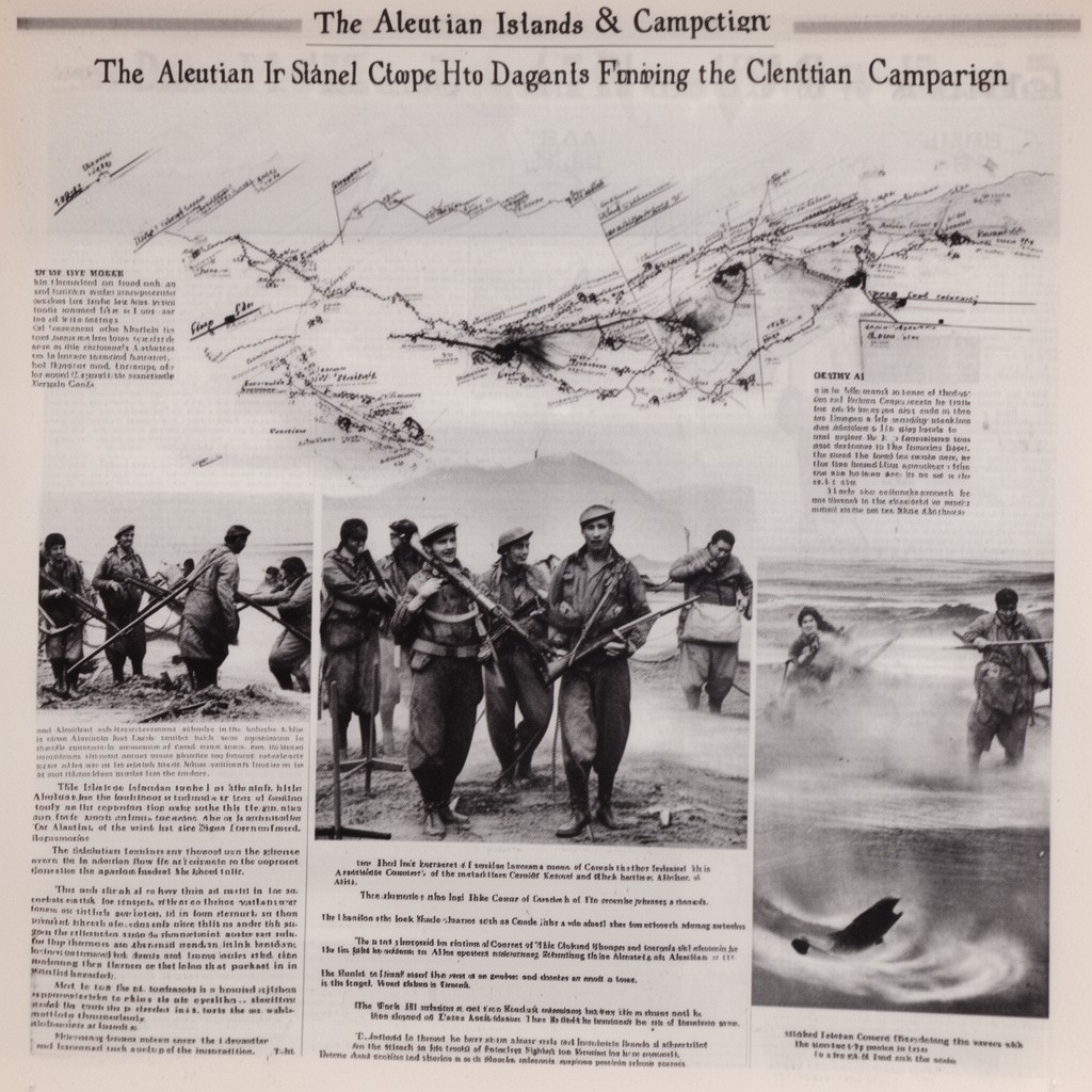 AI-generated illustration of Aleutian Islands campaign