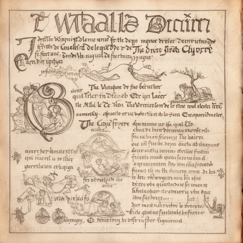 AI-generated illustration of Middle English