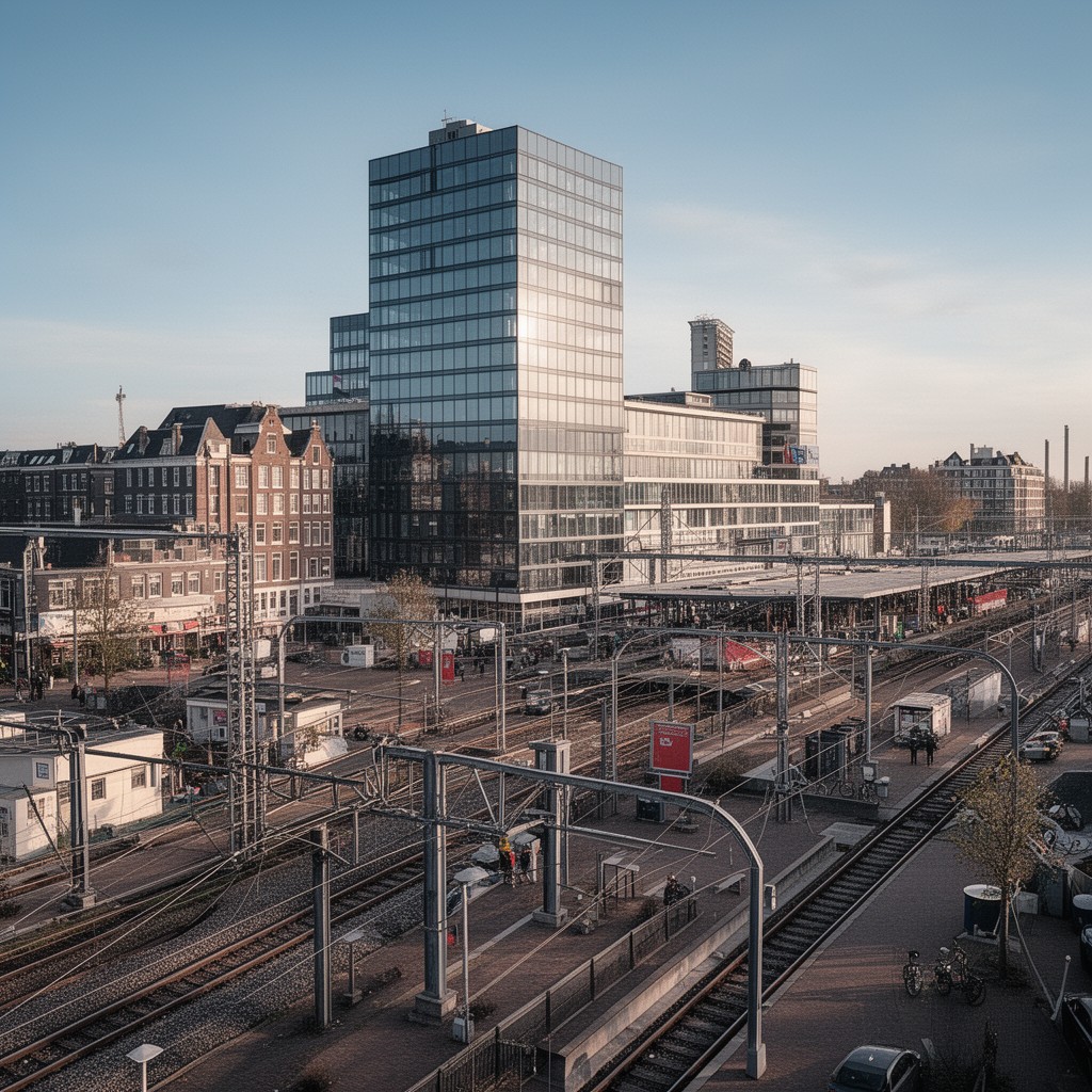 AI-generated illustration of Amsterdam Zuid