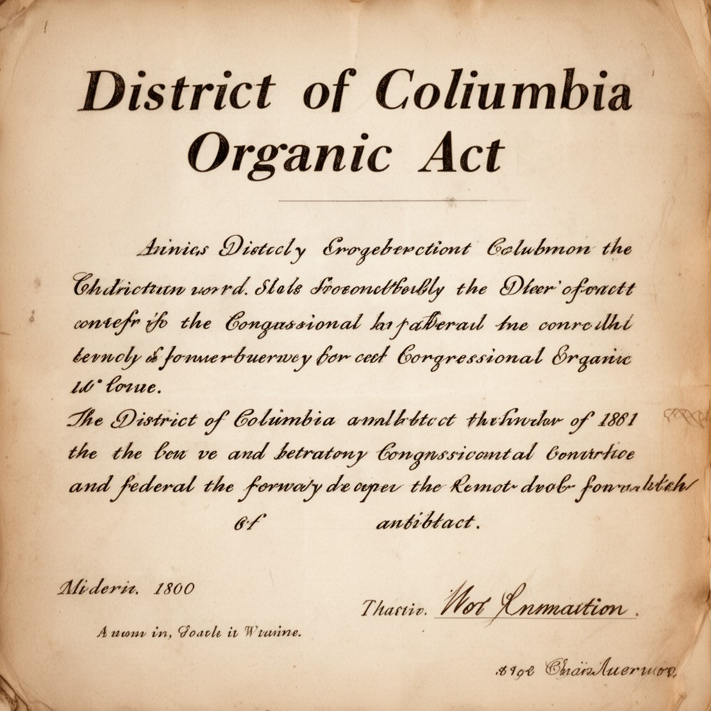 AI-generated illustration of District of Columbia Organic Act of 1801