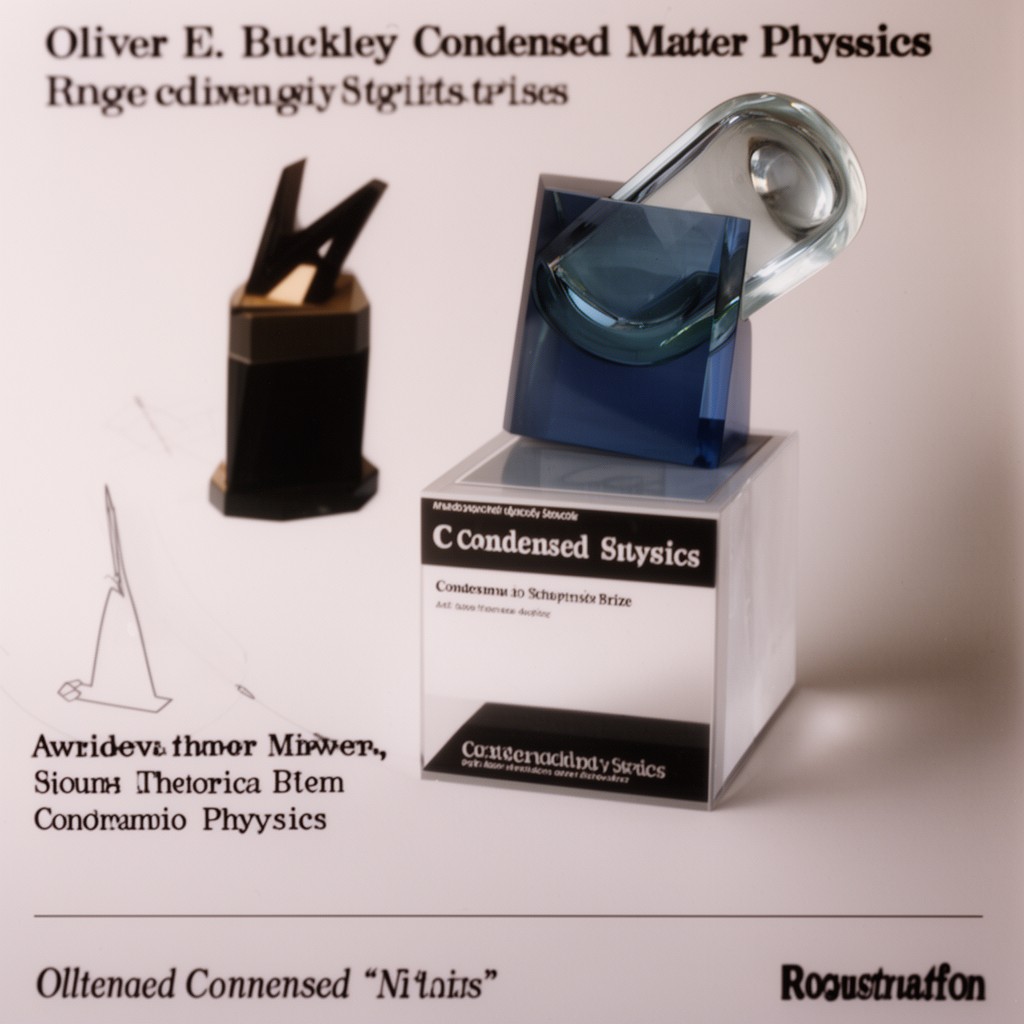 AI-generated illustration of Oliver E. Buckley Condensed Matter Physics Prize
