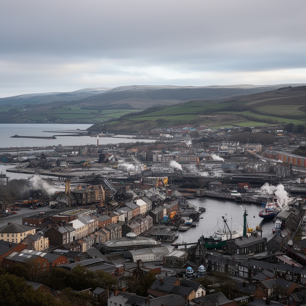 AI-generated illustration of Neath Port Talbot