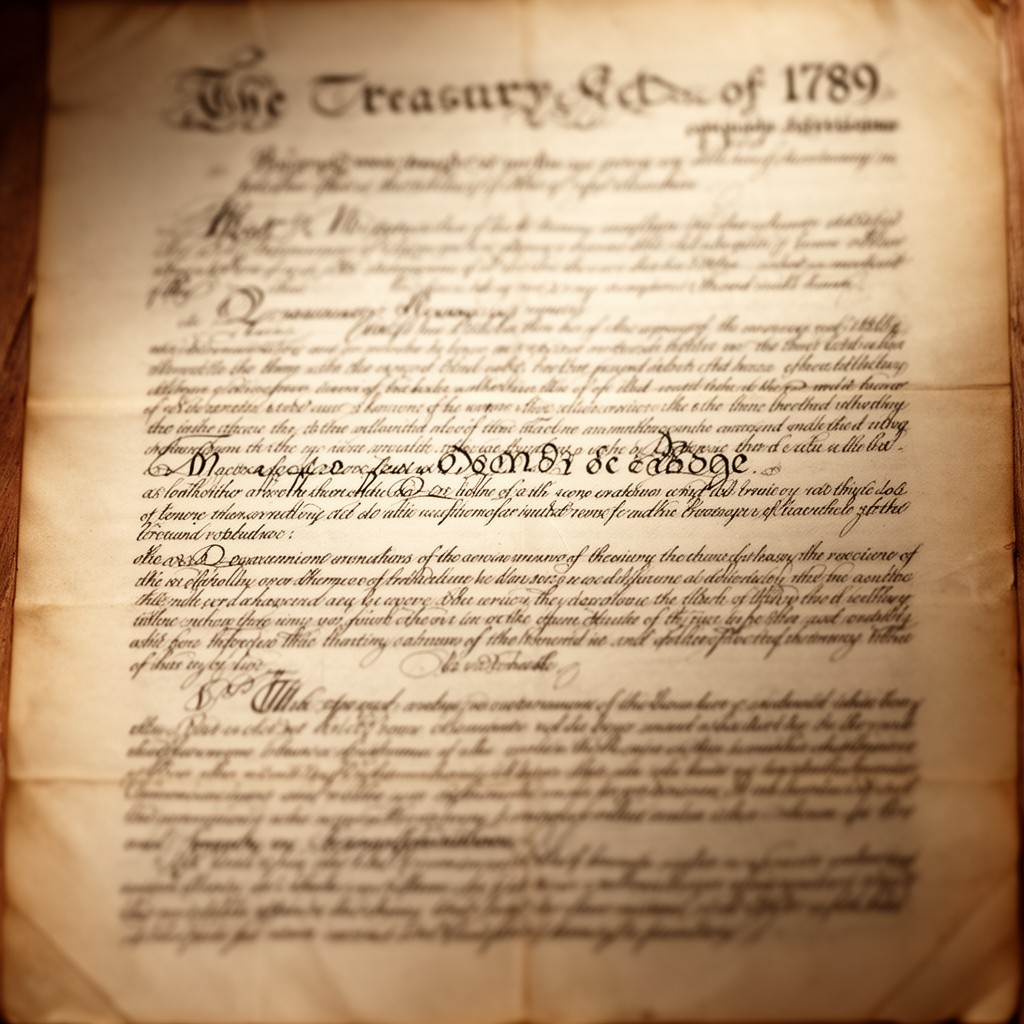 AI-generated illustration of Treasury Act of 1789