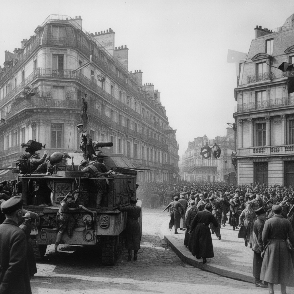 AI-generated illustration of Liberation of Paris