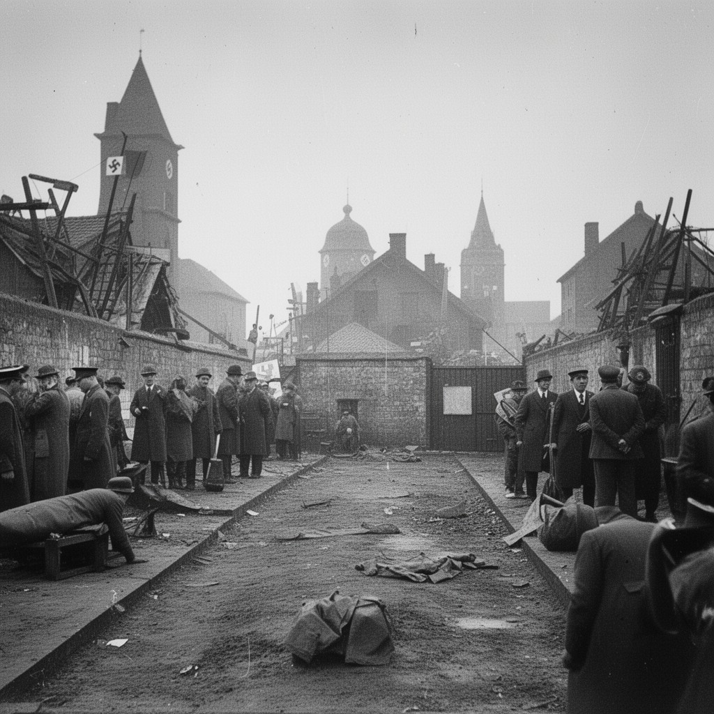 AI-generated illustration of Nazi war crimes