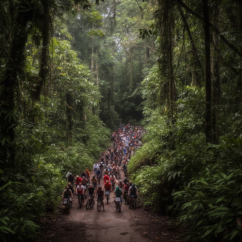 AI-generated illustration of Darién Gap