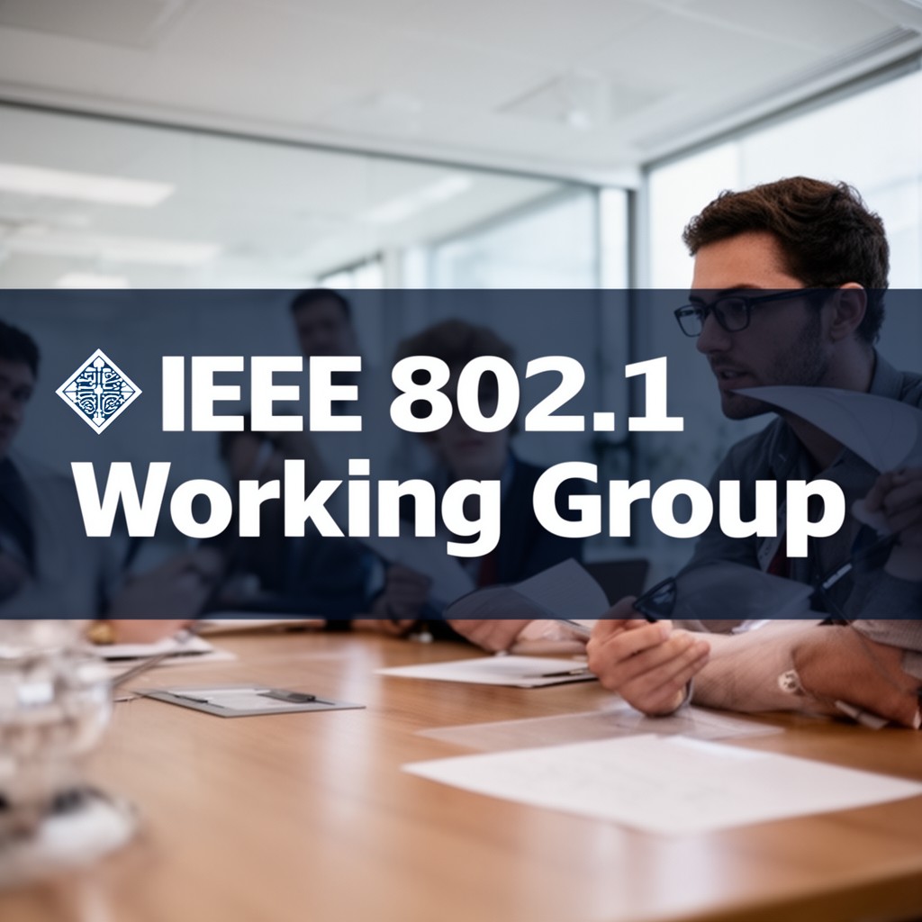 AI-generated illustration of IEEE 802.1 Working Group