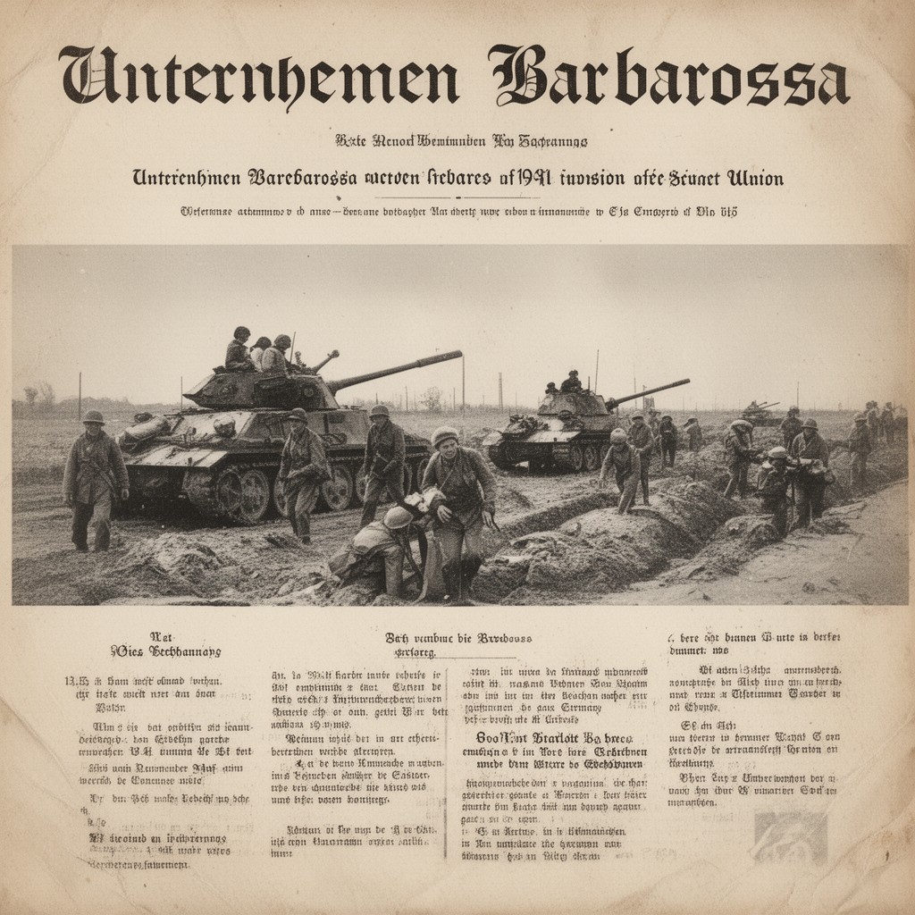 AI-generated illustration of Unternehmen Barbarossa