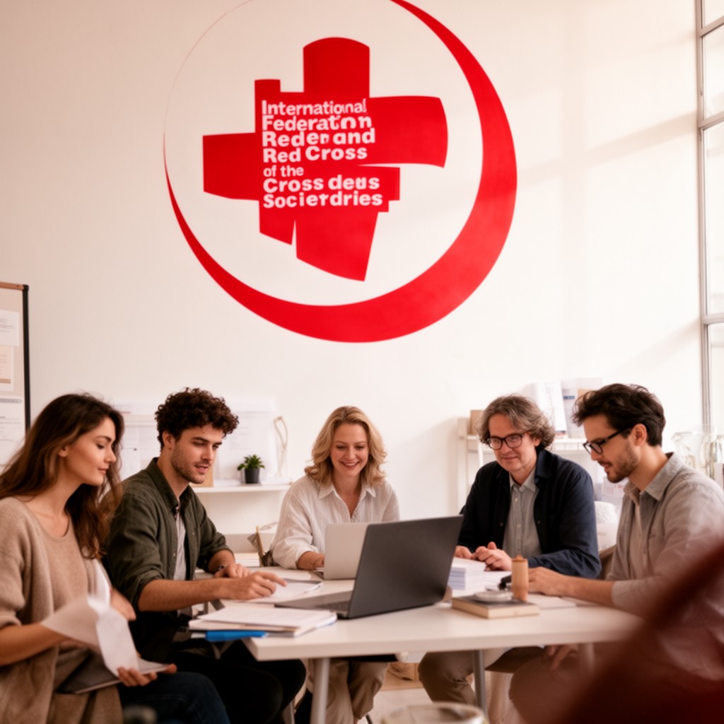 AI-generated illustration of International Federation of Red Cross and Red Crescent Societies