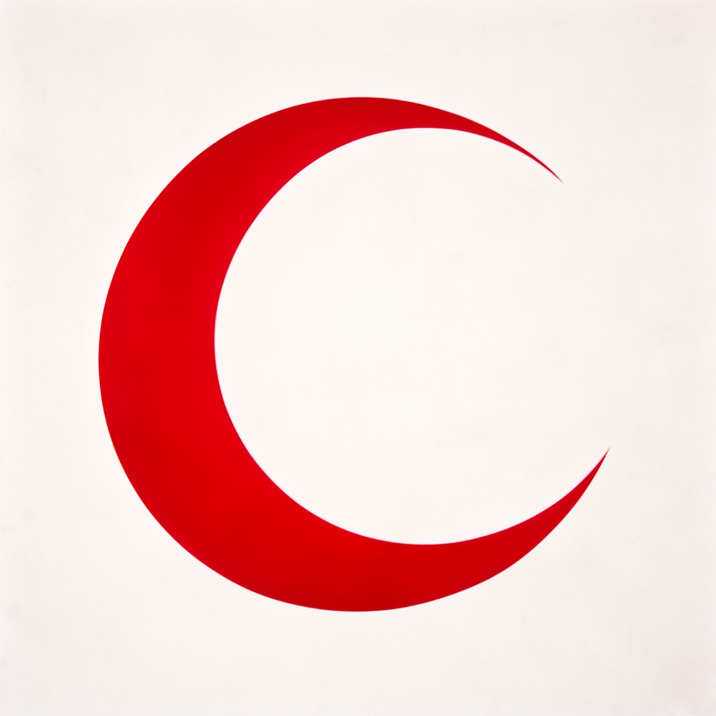 AI-generated illustration of red crescent