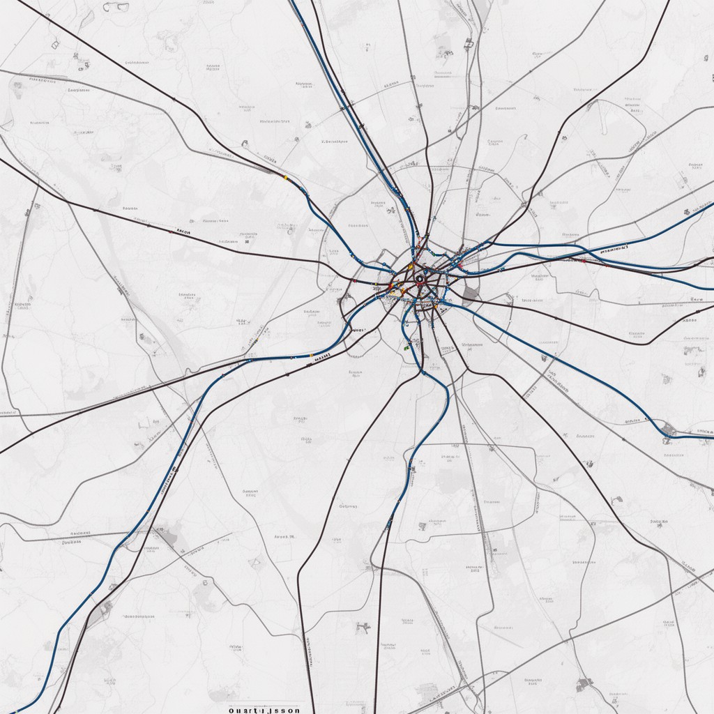 AI-generated illustration of South Jersey rail network