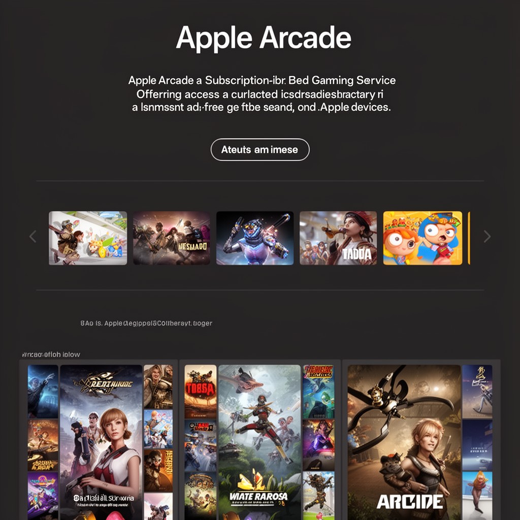 AI-generated illustration of Apple Arcade