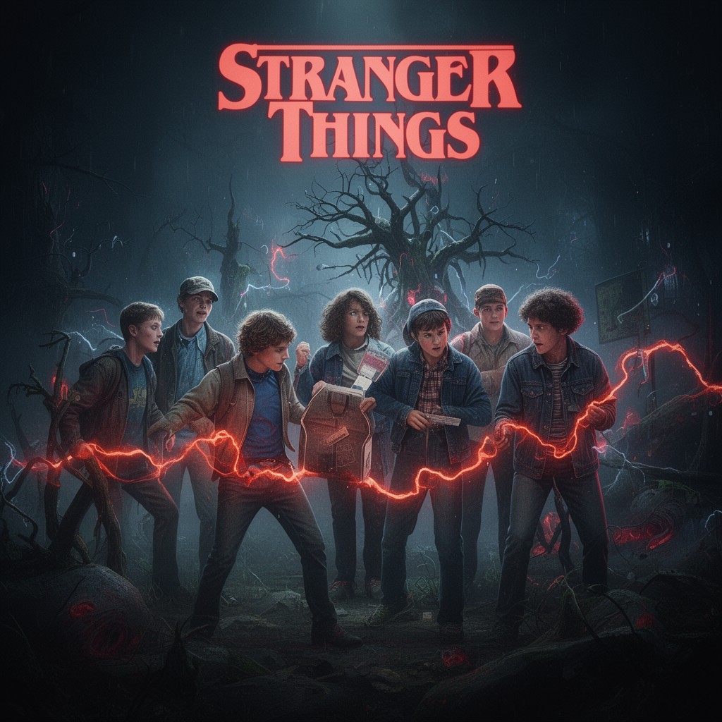 AI-generated illustration of Stranger Things